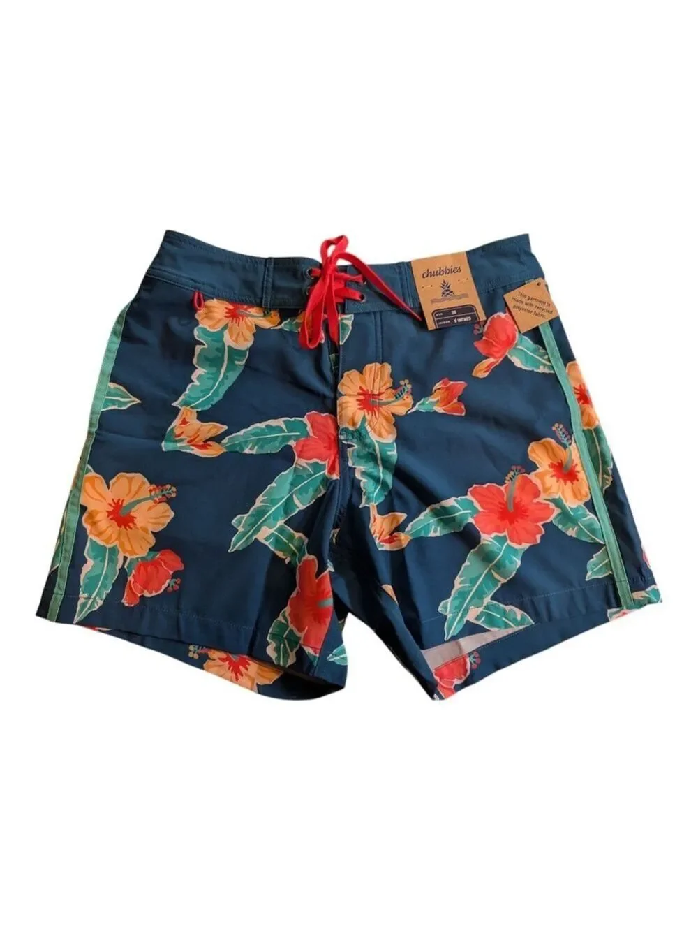 NEW Chubbies Swim Shorts Men 30 Waist The Floral Reef Board Shorts 6